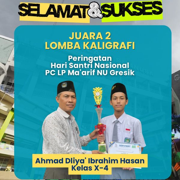Ahmad Dliya’ Ibrahim Hasan Raih Juara 2 Lomba Kaligrafi Hari Santri Nasional 2025!